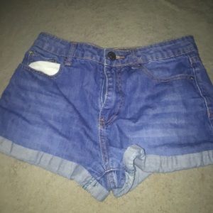 Blue jean shorts